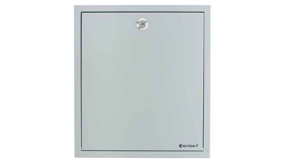 Barska Multi-Purpose Drop Box - Key Lock, Includes 2 Keys, Gray, 11.5 x 3.5 x 13 in CB12712