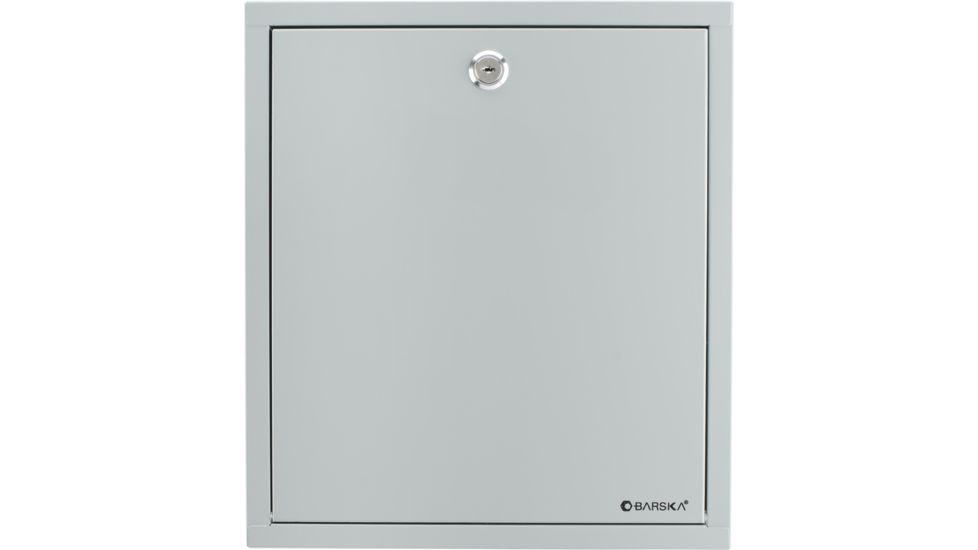 Barska Multi-Purpose Drop Box - Key Lock, Includes 2 Keys, Gray, 11.5 x 3.5 x 13 in CB12712