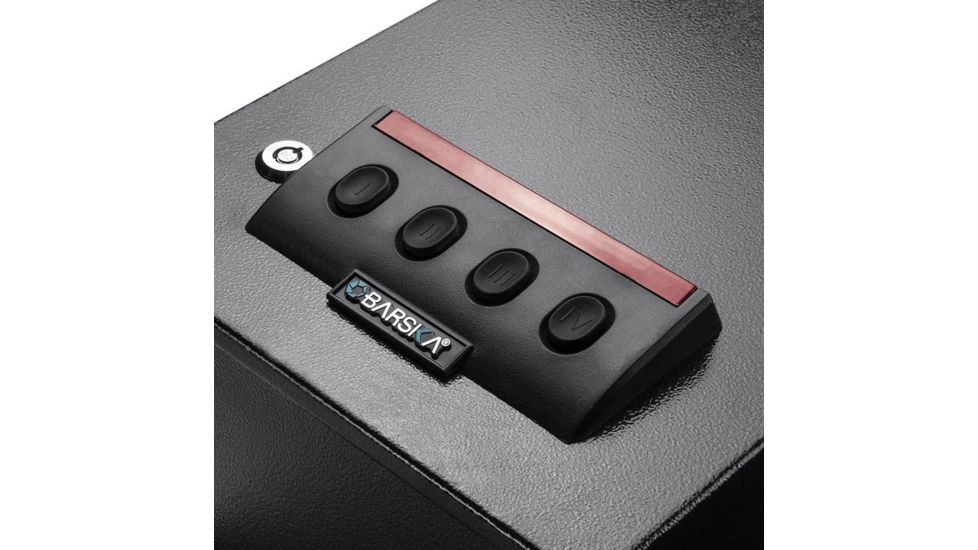 Barska Quick Access Electronic Keypad Safe, Silent Access Mode, Black, Outer Dimensions - 10.5 x 8.5 x 4.5 in AX12432