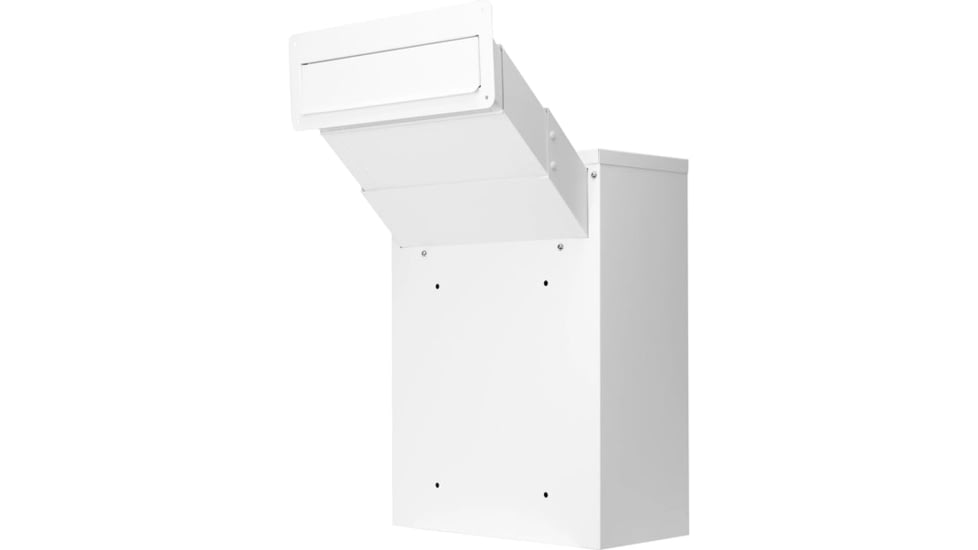 Barska Through-The-Wall Drop Box w/Adjustable Chute, White, Medium, CB13954