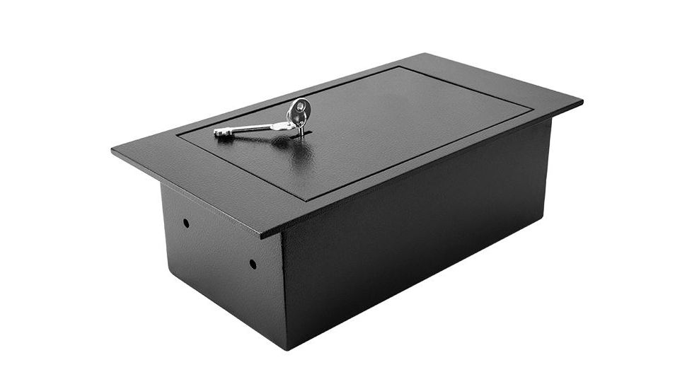 Barska Underground Floor Safe, 2 Point Deadbolt Locking System, Black, Outer Size 8 x 15 x 5 in AX12656