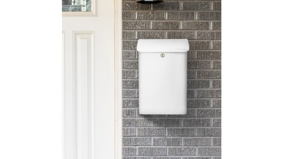 Barska Wall-Mount Top Opening Mail Drop Box, White, Large, CB14074