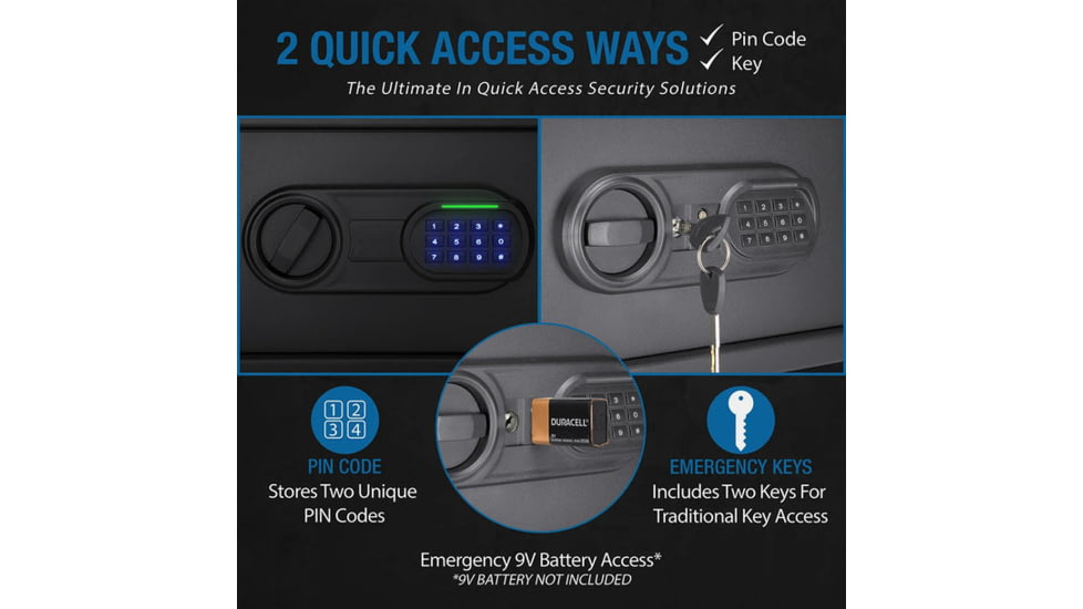 Barska WL120 WardenLight 1.2 Cu. ft Digital Keypad Safe with Interior LED Light, Black, Small, AX13750
