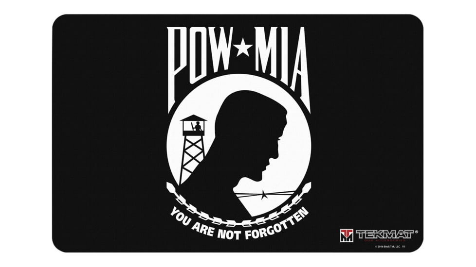 BECK TEK, LLC TEKMAT TEKR17POWMIA POW/MIA Handgun Cleaning Mat 11x17x1/8