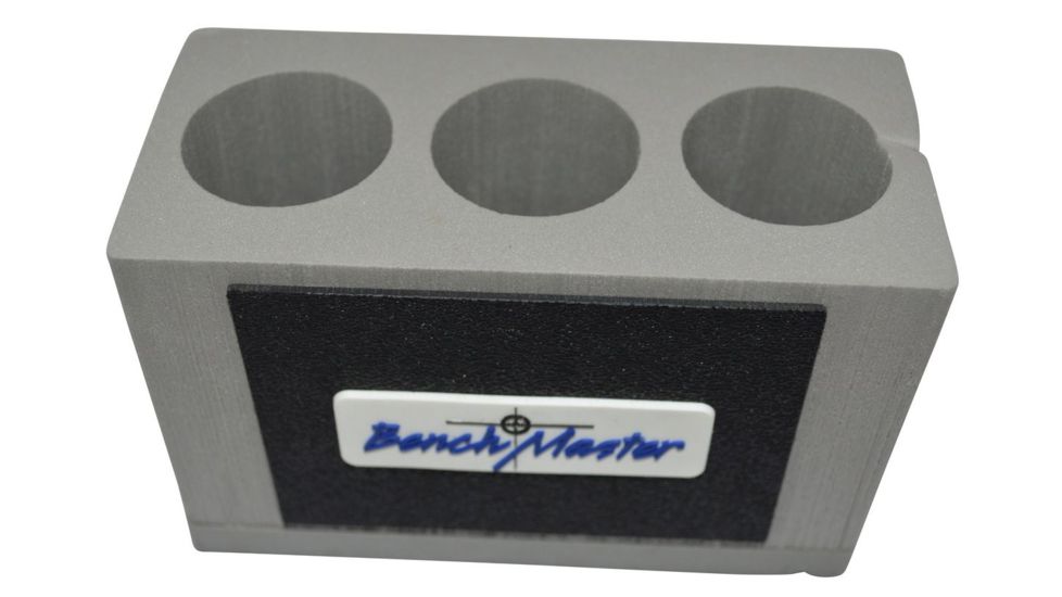 BenchMaster Rifle Rest Suppressor Storage,3 units,1 3/8in diameter, Black &amp; Gray BMWRSS32