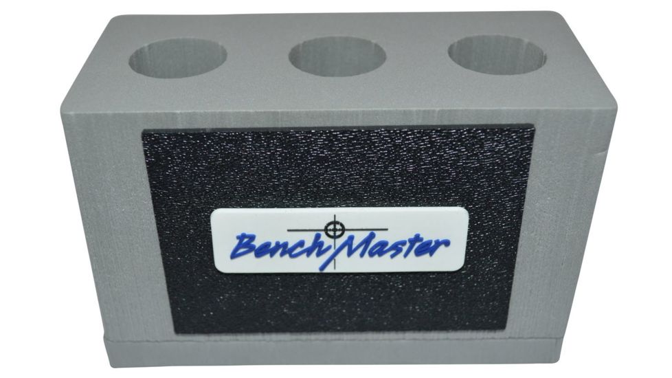 BenchMaster Rifle Rest Suppressor Storage,3 units,1in diameter, Black &amp; Gray BMWRSS31