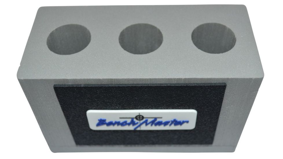 BenchMaster Rifle Rest Suppressor Storage,3 units,1in diameter, Black &amp; Gray BMWRSS31