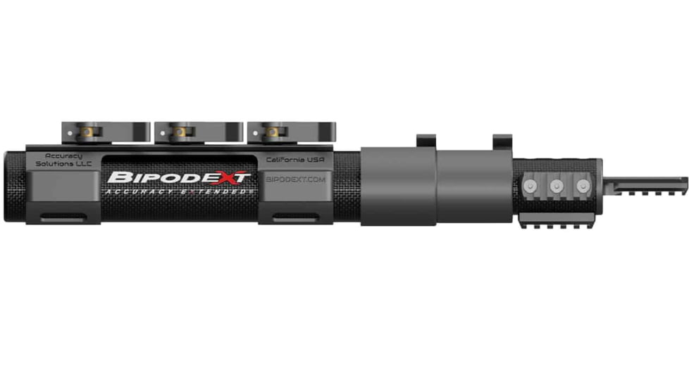 BipodeXt Gen 2 ELR Max Picatinny Telescoping Bipods, Black, Medium, AS-2022-50