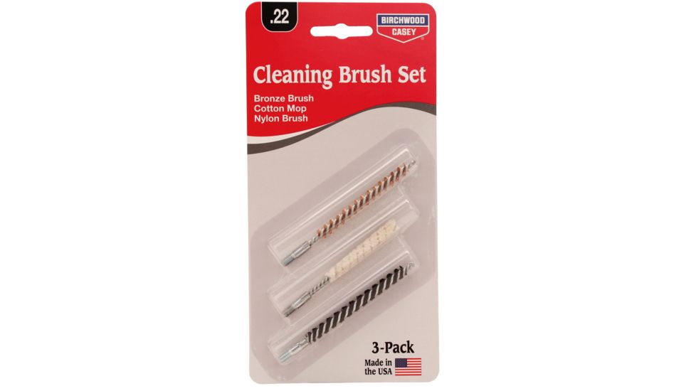 Birchwood Casey BWC Bronze/Cotton/Nylon 3 Brush Set .22/5.56mm