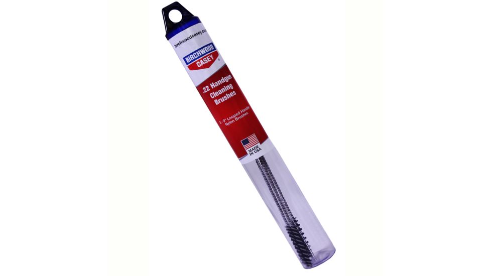 Birchwood Casey BWC Handgun Looped Nylon Cleaning Brushes Three Per Tube .22/5.56mm