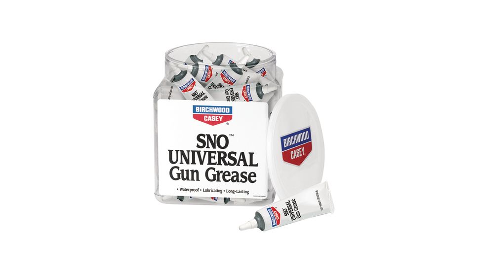 Birchwood Casey SNO Universal Gun Grease For Gun Lubrication and Metal Preservation .75 Ounce Tube 48 per Plastic Bowl 40115