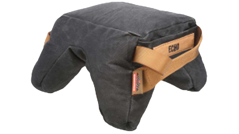 Birchwood Casey Steady-Shot Echo Bag Heavyweight Prefilled Black Wax Canvas Front and Rear Bag, BC-BAG-SSEH