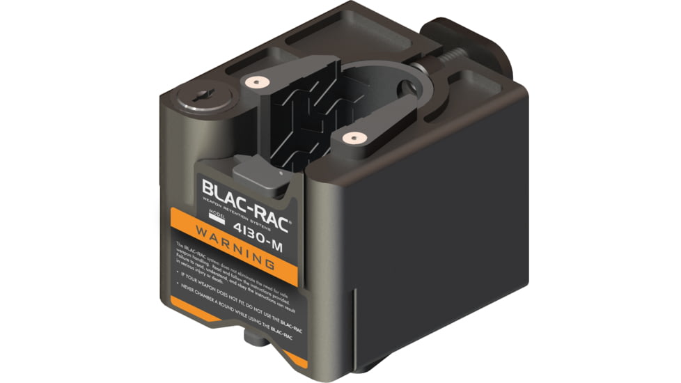 Blac-Rac 4130-M Pump Shotgun Rack w/Lock, Black/Gray, Small, 4130-M