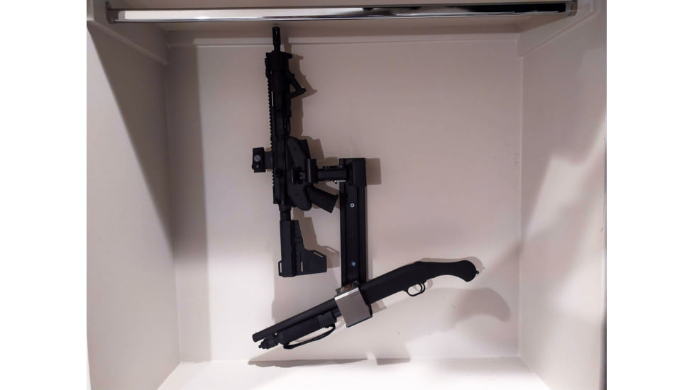 Blac-Rac 4130-M Pump Shotgun Rack w/Lock, Black/Gray, Small, 4130-M