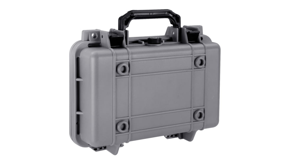 BlackHawk 11.6in Waterproof Hard Single Gun Case with Foam, Gray, Compact, BH00010-GRA