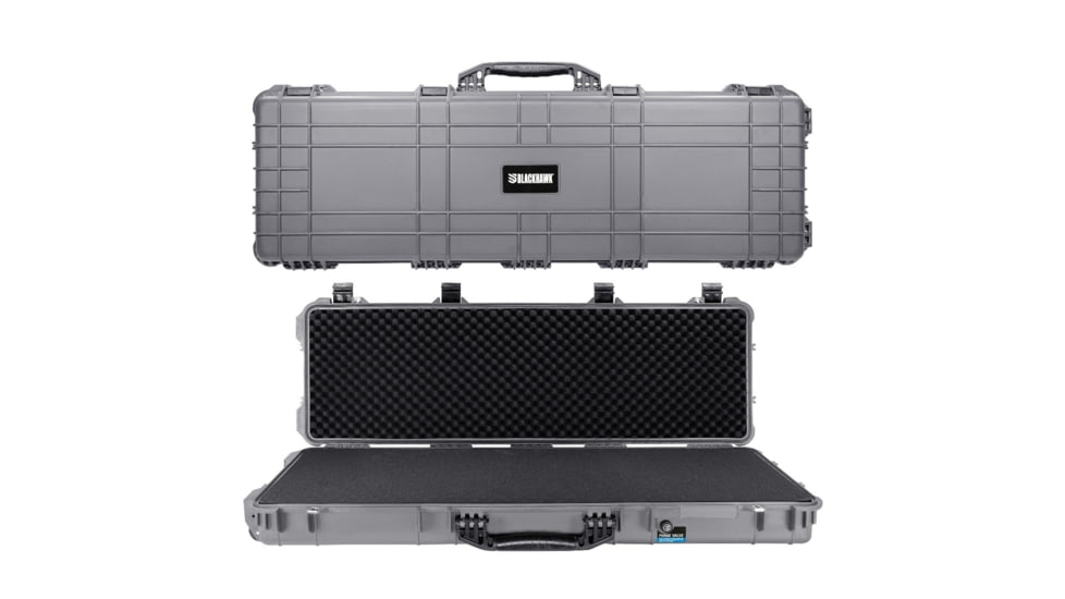 BlackHawk 48in Waterproof Roller Hard Rifle Case w/ Foam, Gray, Large, BH00014-GRA