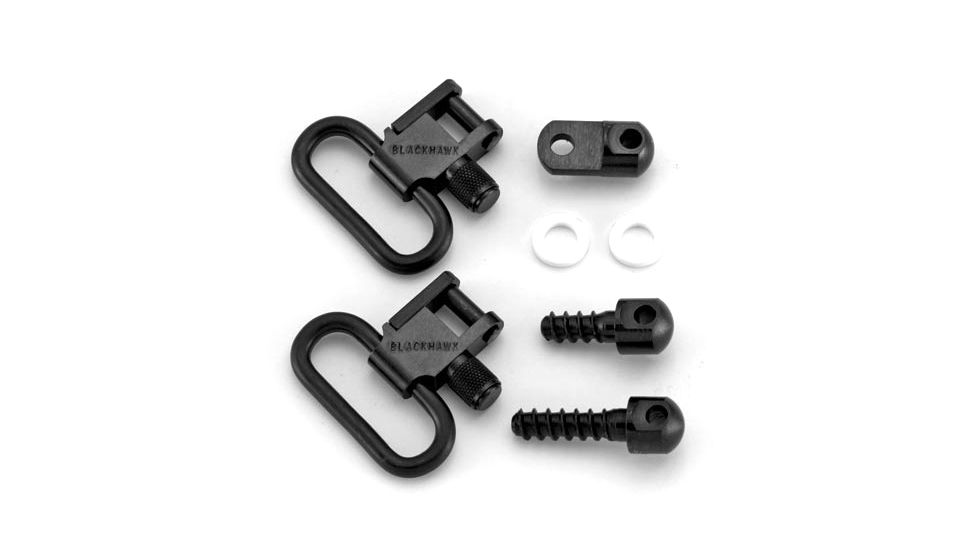 BlackHawk LOK-Down Rifle Sling Swivels - Auto and Single Shot Ruger Carbines, 1in. Blued Swivels 70SW09BK
