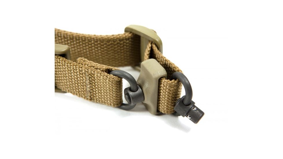 Blue Force Gear Vickers Padded 2-To-1 Sling, Red Swivel Version, Nylon Adjuster And Hardware, Coyote Brown VCAS-2TO1-RED-200-AA-CB