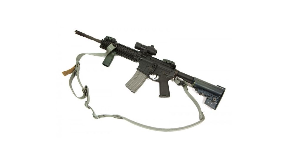 Blue Force Gear Vickers Padded 2-To-1 Sling, Red Swivel Version, Nylon Adjuster And Hardware, Foliage Green VCAS-2TO1-RED-200-AA-FG