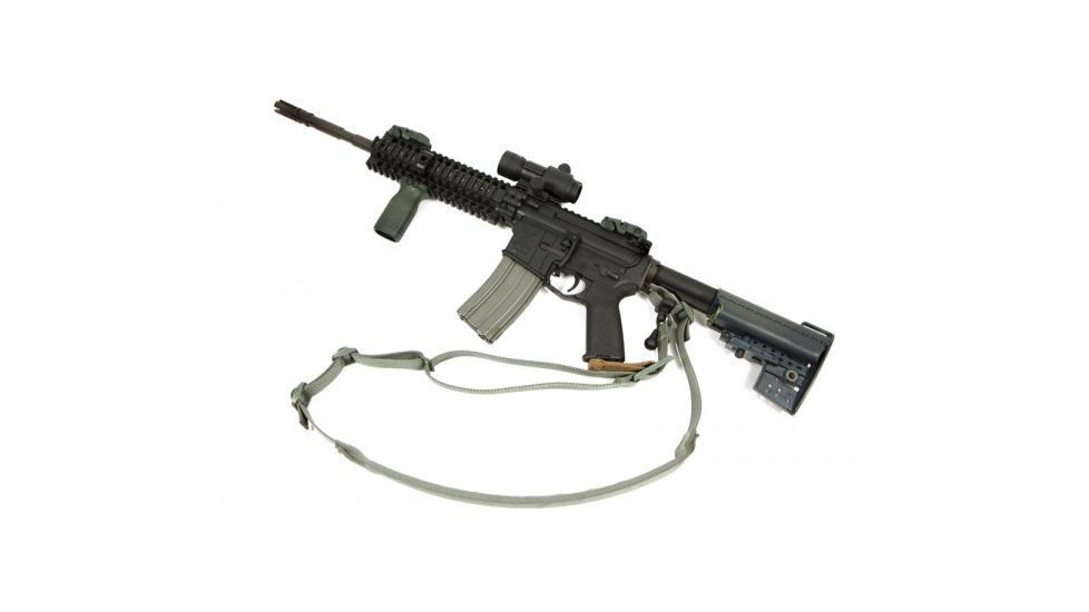 Blue Force Gear Vickers Padded 2-To-1 Sling, Red Swivel Version, Nylon Adjuster And Hardware, Foliage Green VCAS-2TO1-RED-200-AA-FG