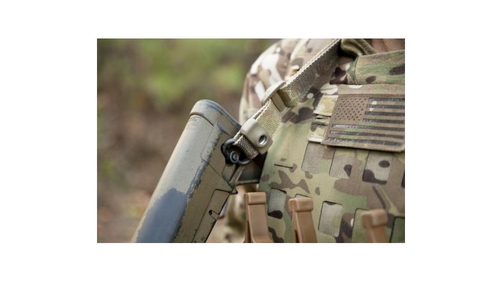 Blue Force Gear Vickers Padded 2-To-1 Sling, Red Swivel Version, Nylon Adjuster And Hardware, Kryptek Highlander VCAS-2TO1-RED-200-AA-KH