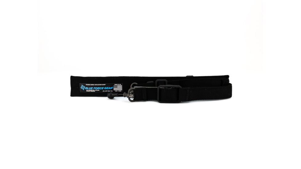 Blue Force Gear Vickers 2-to-1 Padded Sling, RED Swivel Version w/Nylon Adjuster and Hardware, Black VCAS-2TO1-RED-200-AA-BK