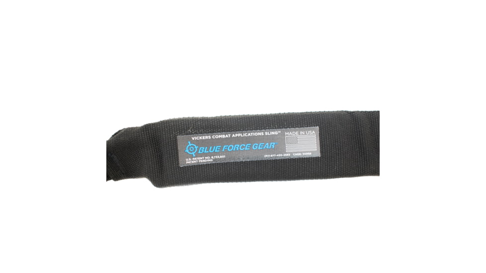 Blue Force Gear Vickers 221 2-to-1 Padded Sling, Push Button Version w/Nylon Adjuster and Hardware, Black VCAS-2TO1-PB-200-AA-BK