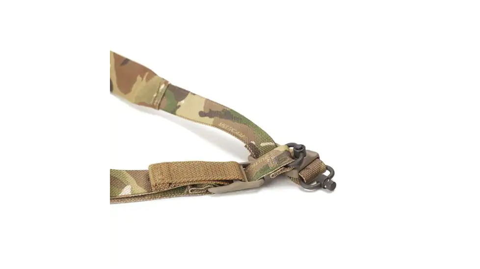 Blue Force Gear Vickers 221 2-to-1 Padded Sling, Push Button Version w/Nylon Adjuster and Hardware, Multicam VCAS-2TO1-PB-200-AA-MC
