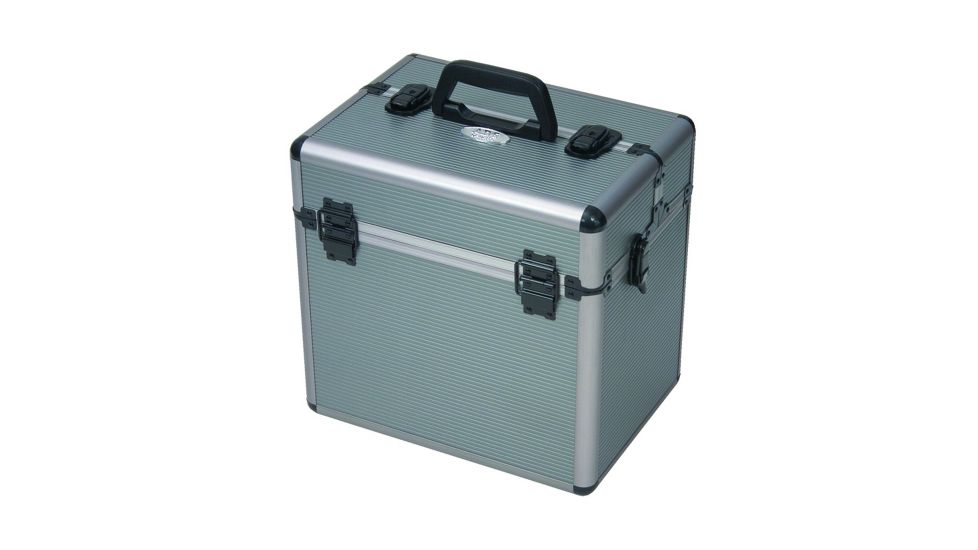 Bob Allen 31101 Aluminum Two Pistol Range Bx, Grey, 13.25in. x 9.5in. x 10in. 31101