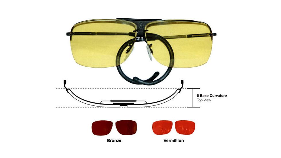 Bob Allen SG6000 Shooting Glasses 6 Base Frame w/3 lens set