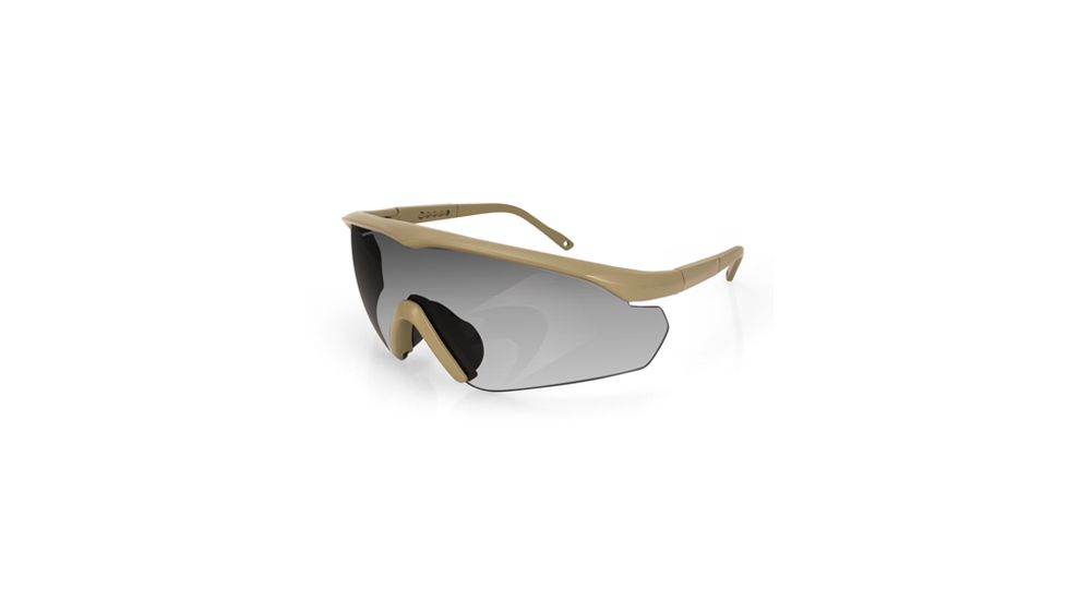 Bobster Delta Ballistics Shooting Glass, Z87, Tan Frame, 2 Lenses EDEL101T
