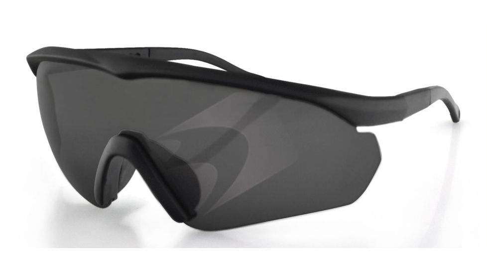 Bobster Delta Ballistics Shooting Glasses, Z87, Black Frame, 2 Lens EDEL101