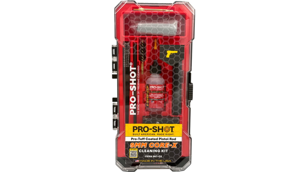 Pro-Shot Core X Essentials Pistol Cleaning Kit, 20 Piece, 9mm, 9KT-CX