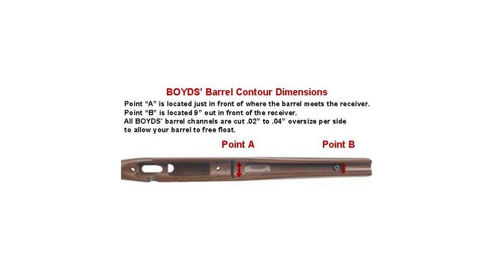 Boyds Hardwood Gunstocks Classic Winchester 70 Long Action 1 Piece Floor Plate Factory Barrel Channel, Nutmeg 500451004111