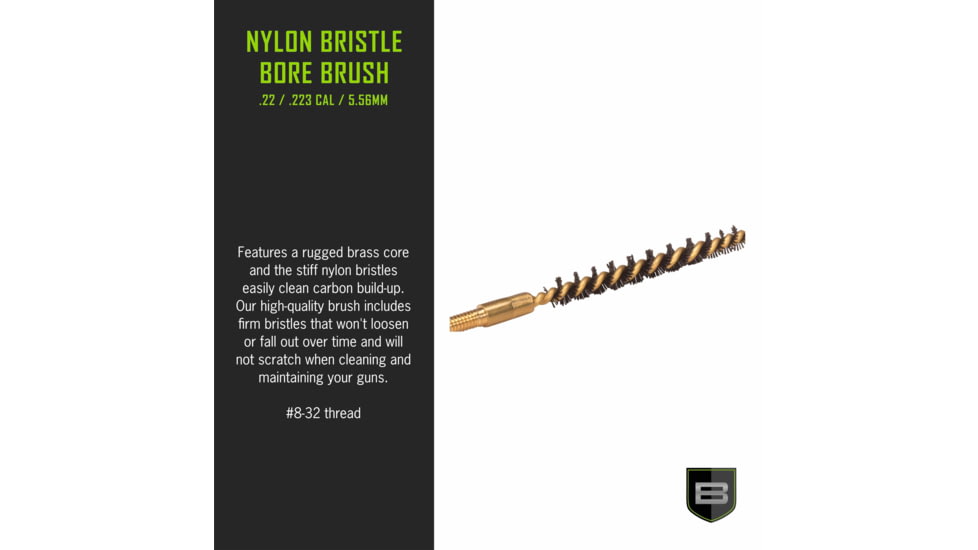 Breakthrough Clean Technologies .22 Cal Nylon Bristle Bore Brush, BT-22NBB