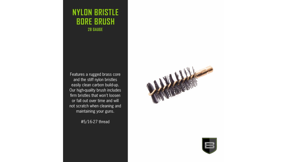Breakthrough Clean Technologies 28 Gauge Nylon Bristle Bore Brush, BT-28GNBB