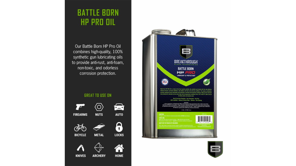 Breakthrough Clean Technologies Battle Born HP-PRO Oil 1 Gallon Can, HPPRO-1GL