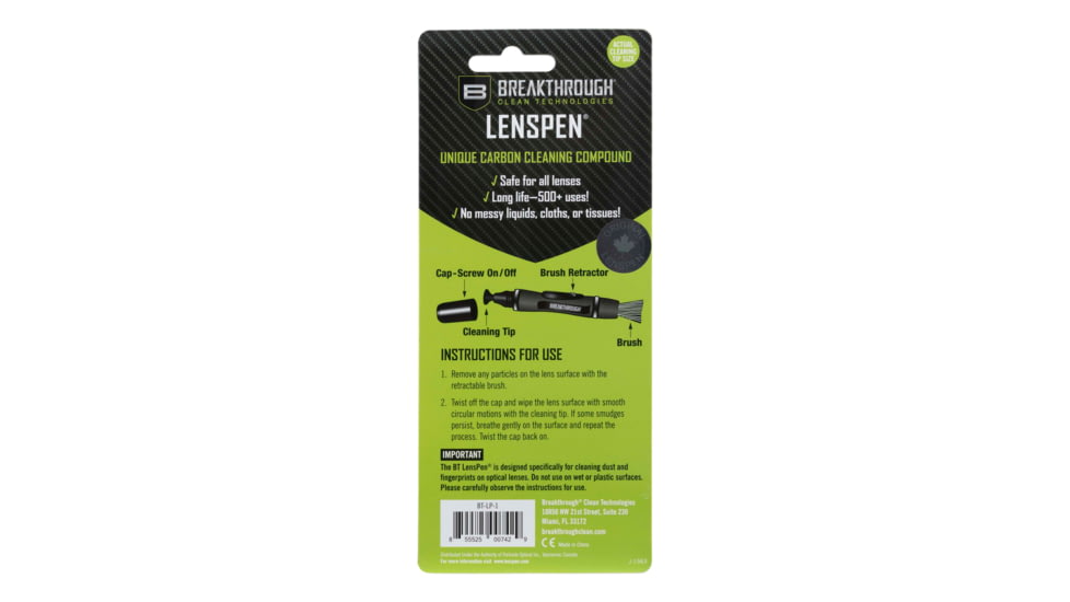 Breakthrough Clean Technologies BCT Lens Pen , Black, BT-LP-1