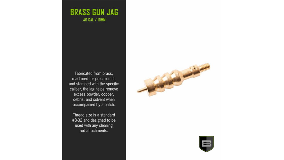 Breakthrough Clean Technologies Brass Cleaning Jag .40 Cal/10mm, BT-40BJ