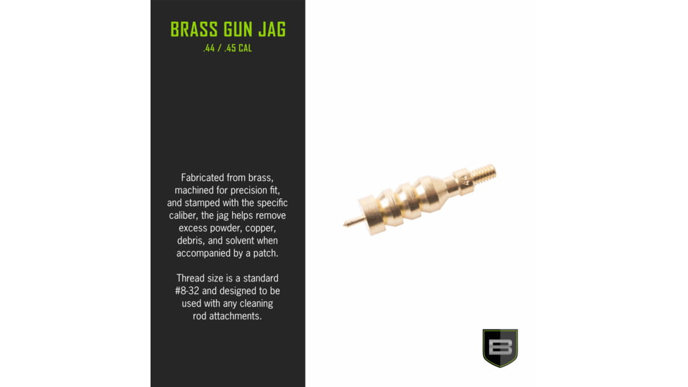 Breakthrough Clean Technologies Brass Cleaning Jag .44 Cal/.45 Cal, BT-44/45BJ