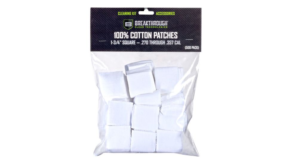 Breakthrough Clean Technologies Breakthrough Cleaning Patches 1 3/4'' Square .270-357 500 Pck