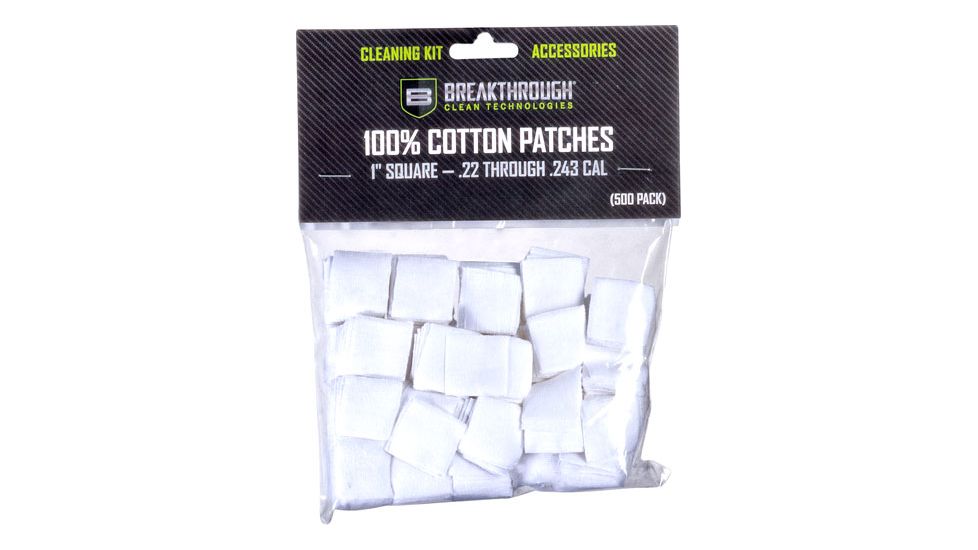 Breakthrough Clean Technologies Breakthrough Cleaning Patches 1'' Square .22-.243 500 Pack