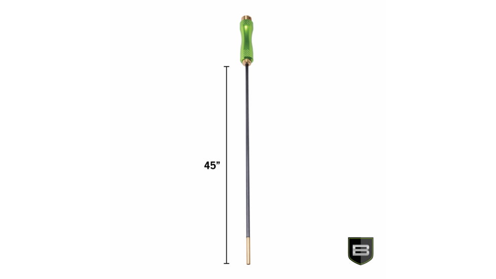 Breakthrough Clean Technologies Carbon Fiber Cleaning Rod with Rotating, Ergonomic Aluminum Handle, 7mm, 45in Length, Black/Green, BT-CFRR-S45