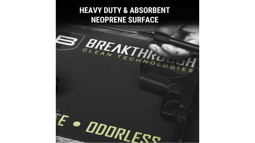 Breakthrough Clean Technologies Clean Rubber Gun Mat - 11x 17, Pistol, BT-RGM-P