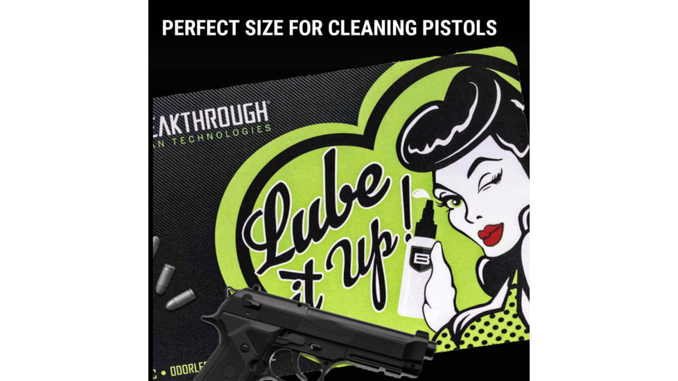 Breakthrough Clean Technologies Clean Rubber Gun Mat - 11x 17, Pistol, BT-RGM-P
