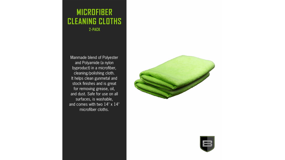Breakthrough Clean Technologies Green Microfiber Towel - 2 Pack, BT-MFT-2PK