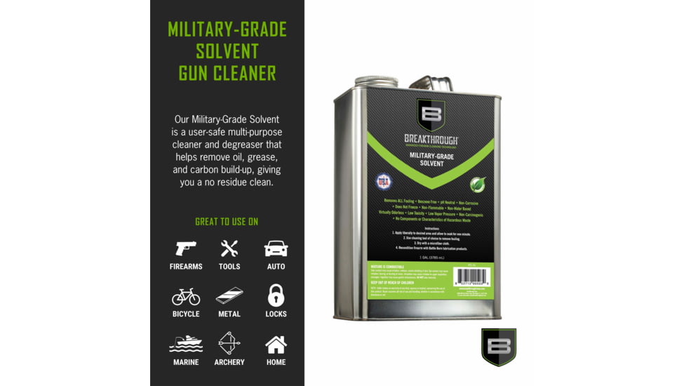 Breakthrough Clean Technologies Military-Grade Solvent Can, 1 Gallon, BTS-1GL