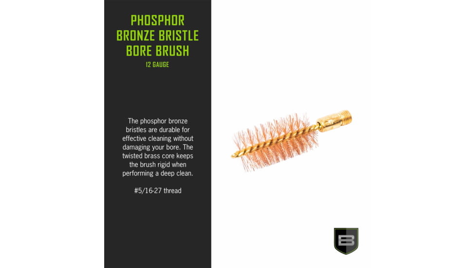 Breakthrough Clean Technologies Phosphorus Bronze Bore Brush, 12 Gauge, BT-12GPBBB