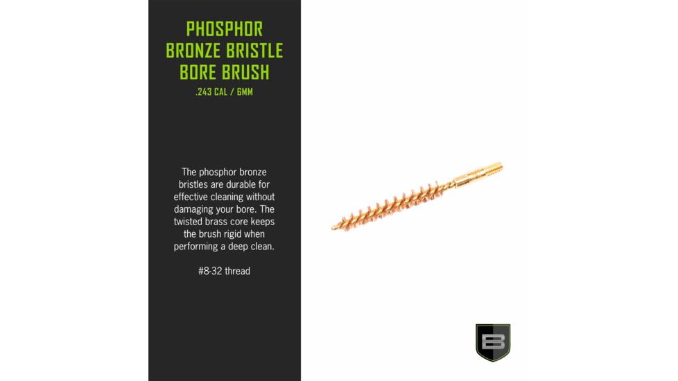 Breakthrough Clean Technologies Phosphorus Bronze Bore Brush, .243 Cal, BT-243/6PBBB