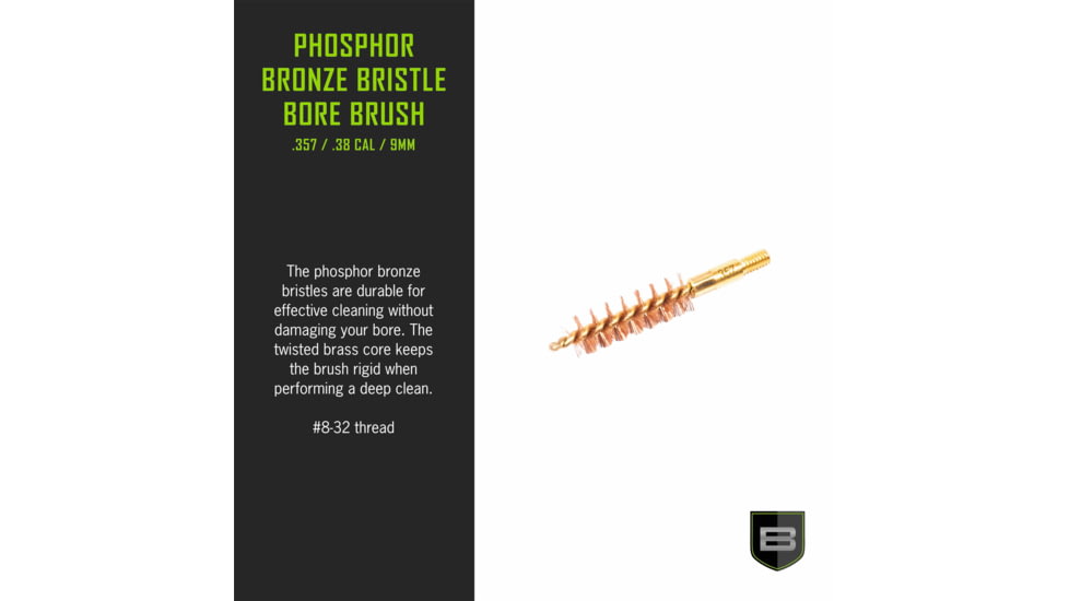Breakthrough Clean Technologies Phosphorus Bronze Bore Brush, .357 Cal, BT-357/38/9PBBB